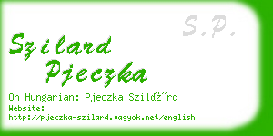 szilard pjeczka business card